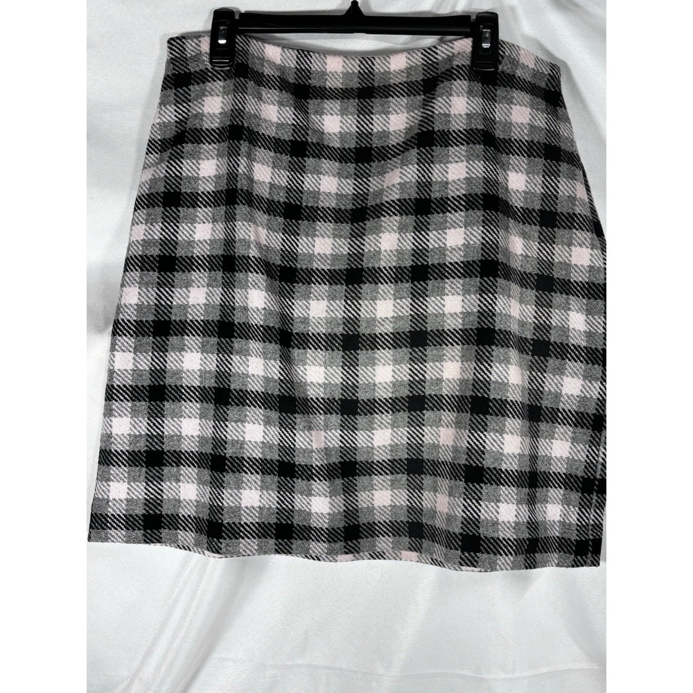 Talbots NWT Gray, Pink, & Black Wool Skirt Size 14 - Picture 1 of 4